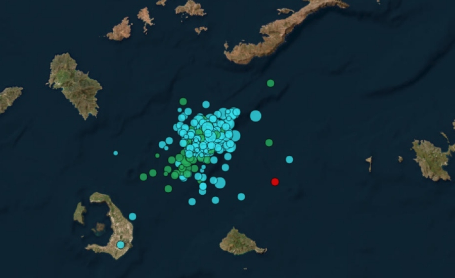 Νέος σεισμός 4,4 στα 15 χλμ ΝΔ της Αμοργού - Πάνω από 100 δονήσεις από τα μεσάνυχτα στις Κυκλάδες