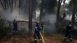 Αναζωπυρώσεις στη Βαρυμπόμπη - Μήνυμα 112 για εκκένωση της Ιπποκράτειου Πολιτείας, Δροσοπηγής