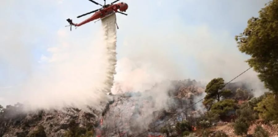 Πυρκαγιά ξέσπασε σε δασική έκταση στα Καλάβρυτα